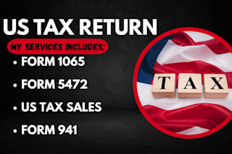 prepare and file tax return form 1065, 1120, 5472, 1040