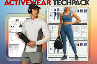 create production ready fashion tech packs for activewear