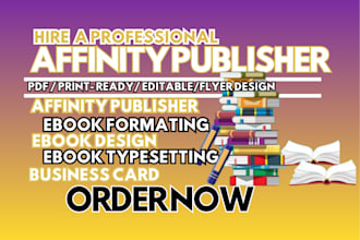do affinity publisher, design layout, ebook, within budget