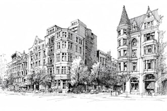 draw architecture and urban design sketches