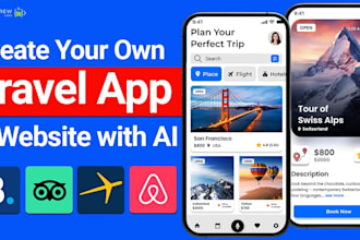 develop premium hotel booking app, airbnb app, travel reservation app