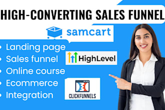 build gohighlevel automations and sales funnels on samcart or systeme io