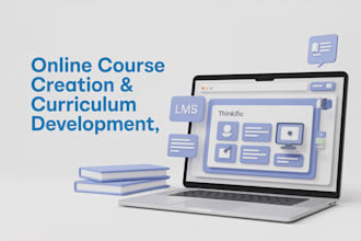 create online course content, curriculum, elearning materials, and full course