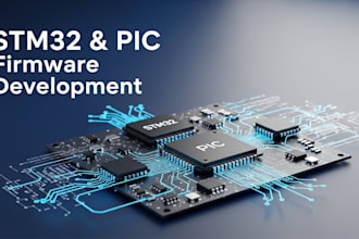 develop stm32 esp32 pic microcontroller firmware and embedded systems