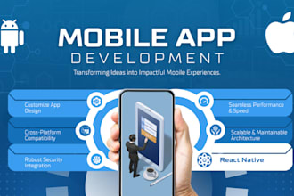develop react native, expo mobile apps for android and ios