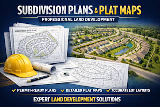 prepare professional subdivision blueprints and compliant plat maps