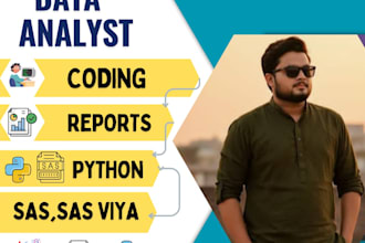 perform data analysis, data science using r, rstudio, python, spss and sas