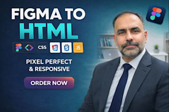 turn figma design into responsive HTML CSS website