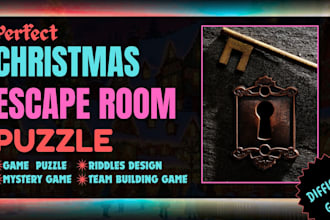 design a complete christmas escape room game with puzzles and storyline