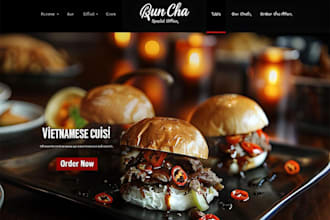 design or redesign your restaurant, food website wordpress wix shopify