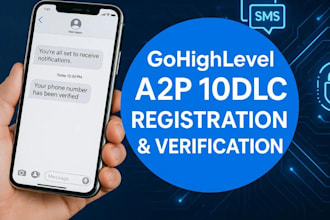 do gohighlevel a2p 10dic registration and verification for twilio website via
