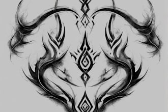 make a personalized tribal tattoo illustration