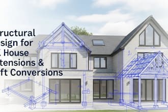 do structural design for UK house extension and loft conversions