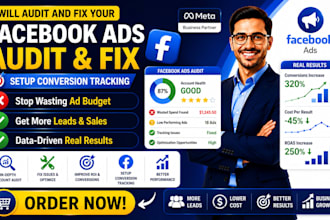 audit and fix your facebook ads and setup conversion tracking