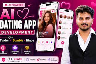 develop an ai dating app like tinder, bumble or hinge