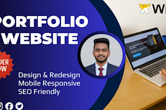 design a professional personal portfolio website or resume site