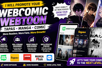 promote your webcomic, webtoon promotion, tapas, manga, comic