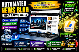 build automated wordpress news blog for fast adsense approval