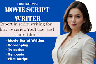 do movie script crime novel screenplay editing, tv series and comedy script