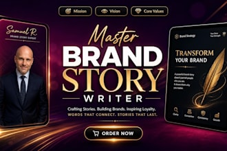 write your brand story mission statement about me and vision statement