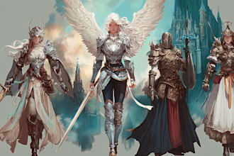 draw a fantasy character illustration