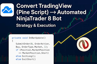 code and convert tradingview script code to  automated ninjatrader 8 ctrader bot