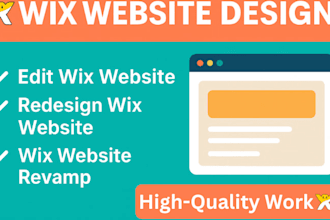 edit wix website design wix website redesign wix website revamp wix fix wix