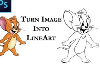 draw unique minimalist line art, vector line art illustration