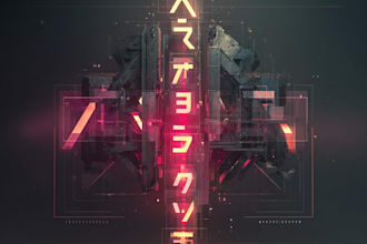 do a cool logo cyberpunk or mecha futuristic