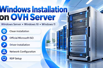 install windows on your ovh server with rdp setup