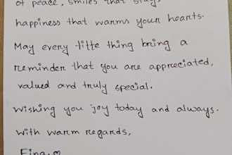 write with my beautiful handwriting