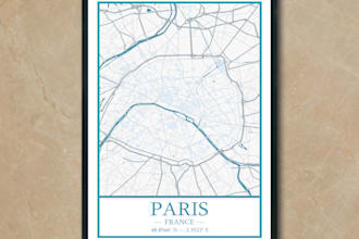 create a map in the style of a city plan