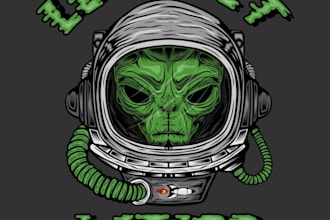 create a custom alien logo design