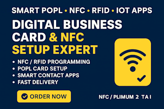 popl digital business card nfc tag setup iot app rfid