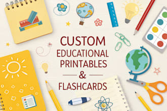 create custom educational printables, flashcards, tracing and posters for kids