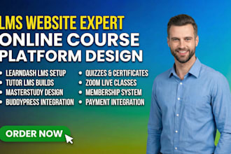 setup build wordpress lms with learndash, buddyboss tutor lms pro, masterstudy