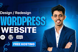 design or redesign wordpress website with free hosting