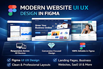 design modern website UI UX