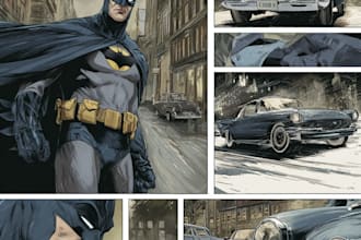 draw you a dc or marvel style superhero comic book