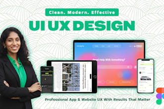 do clean website and mobile app UI UX design