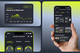 design stunning mobile app UI for b2b or b2c brands