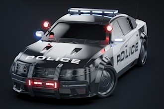 3d police vehicle, car body kits, custom car part, beamng car mod, 3d safety car