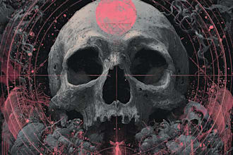 design an dark art, horror or skull artworks illustration
