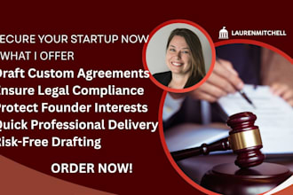 draft a legally sound founders or cofounders agreement for canadian startups
