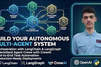 build autonomous ai agents and multi agent systems using langgraph and crewai
