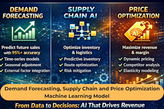 build ml models for demand forecasting, supply chain, and price optimization