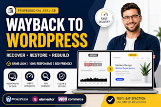 recover and restore website from wayback into wordpress