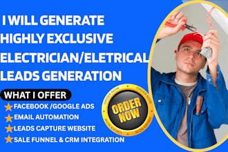 generate electrician leads using google ads and high converting funnels