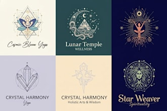 create sacred geometry mystical or spiritual mandala logo