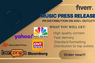 do music press release, submit press release, PR distribution press release